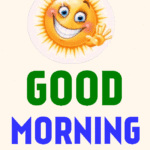 Funny good morning GIF with a smiling sun and cheerful animation Funny Good Morning GIF